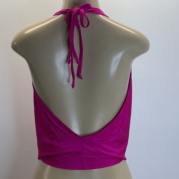 Slinky Hot Pink Halter Top One Size Fits Most - Picture 4 of 4
